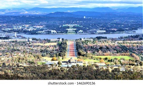 View Of Canberra City From Mount Ainslie Lookout