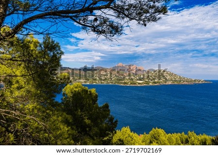 View of Cap Roux from the summit of Cap Dramont in Saint-Raphaël