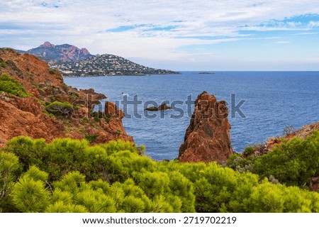 View of Cap Roux from the summit of Cap Dramont in Saint-Raphaël