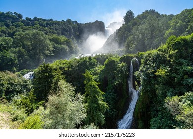 A view of the Cascata Delle Marmore (Marmore falls) in Umbria region, Italy