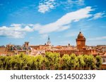 View of the Castillet in city of Perpignan