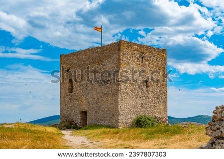 View of the Castillo de Atienza in Spain.