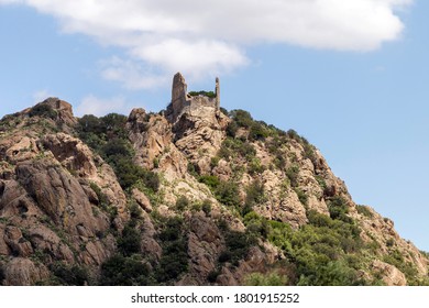 View Of Castle Of Acquafredda A Medieval Castle In Siliqua, Province Of South Sardinia, Italy.