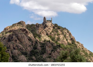 View Of Castle Of Acquafredda A Medieval Castle In Siliqua, Province Of South Sardinia, Italy.