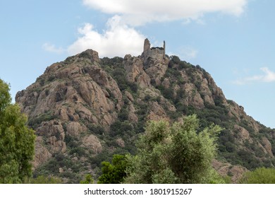 View Of Castle Of Acquafredda A Medieval Castle In Siliqua, Province Of South Sardinia, Italy.