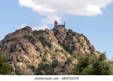 View Of Castle Of Acquafredda A Medieval Castle In Siliqua, Province Of South Sardinia, Italy.