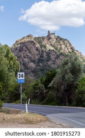 View Of Castle Of Acquafredda A Medieval Castle In Siliqua, Province Of South Sardinia, Italy.