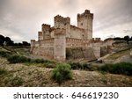 View of the Castle of the Mota, a medieval fortress located in Medina del Campo, Valladolid (Castille and Leon), Spain.