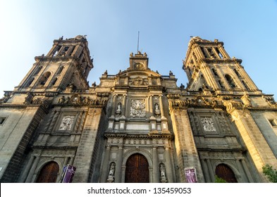 View Of The Cathedral Of Mexico City In The Zocalo