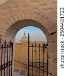 The view of a Catholic Church located in the island of Syros, Greece