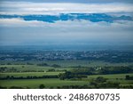 View of the Cauca Valley in the morning