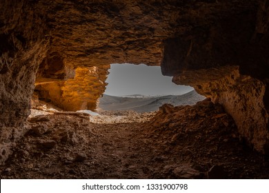 View From A Cave Entrance In The Rocky Desert Of Sudan