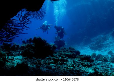 View from the cave at Res Sea - Shutterstock ID 110643878
