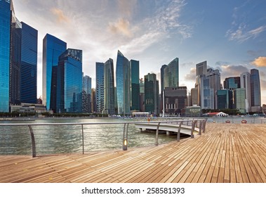 View Of Central Business District In Singapore 