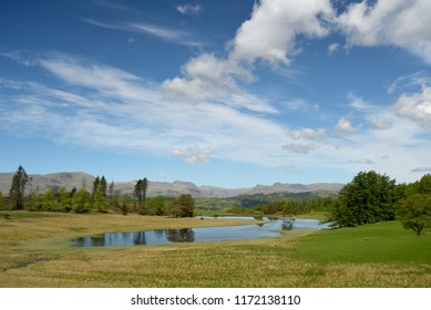 View Of Central Fells Over Wise Een Tarn On Claife Heights, Lake District