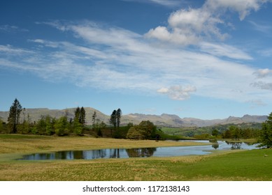 View Of Central Fells Over Wise Een Tarn On Claife Heights, Lake District