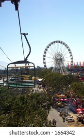 View From The Chair Lift At Orange County Fair In California