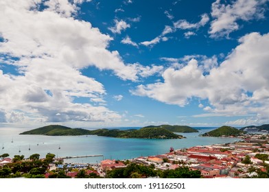 View of Charlotte Amalie, St. Thomas in the U.S. Virgin Islands