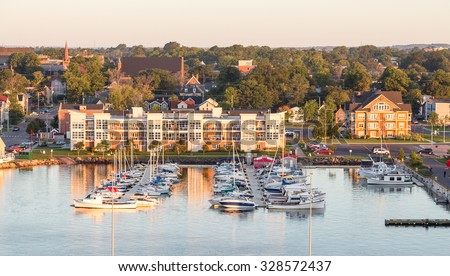 View of Charlottetown, Prince Edward Island, Canada from the sea
