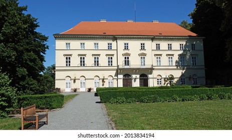 view of the chateau of boskovice in the czech republic
