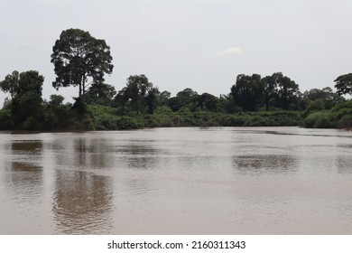 View Of Chi River Banks In Maha Sarakam