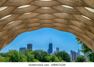 View of Chicago, USA from the Zoo