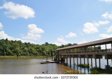 View Of Chini Lake Jetty, Better Known Locally As Tasik Chini, Is A Lake In Pekan District, Pahang.