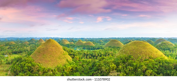 View Of The Chocolate Hills. Bohol, Philippines