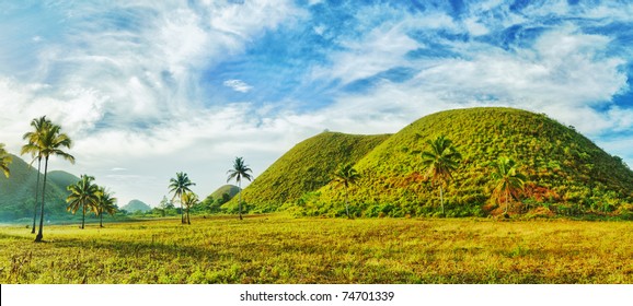 View Of The Chocolate Hills. Bohol, Philippines