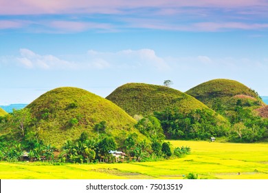 View Of The Chocolate Hills. Bohol, Philippines