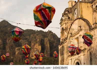 View Of Tepoztlán's Church Iglesia De La Santísima Trinidad, A Focal Point Of The City.