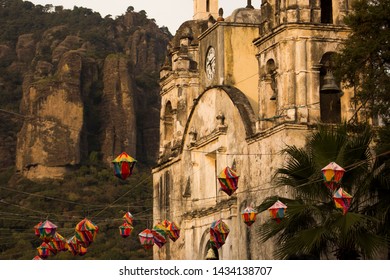 View Of Tepoztlán's Church Iglesia De La Santísima Trinidad, A Focal Point Of The City.