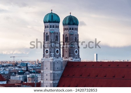View of Church of Our Blessed Lady (Frauenkirche) in Munich (Germany).