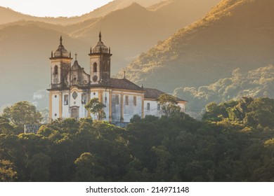 View Of A Church Of Ouro Preto In Minas Gerais Brazil 