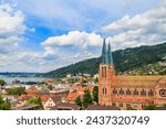 View of Church of the Sacred Heart in Bregenz, Austria