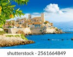 View of the city of Antibes, Provence, Cote d