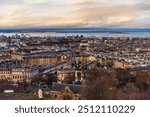 View of the city of Edinburgh from the top of a hill, Edinburgh, Scotland, United Kingdom