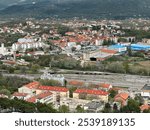 View of the city of Knin from the ancient fortress of Knin, Croatia - Blick auf die Stadt Knin von der alten Festung, Kroatien - Pogled na grad Knin sa drevne Kninske tvrđave, Hrvatska