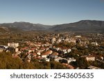 View of the city of Knin from the ancient fortress of Knin, Croatia