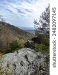 View of city and mountains from Lookout Mountain in Chattanooga Tennessee