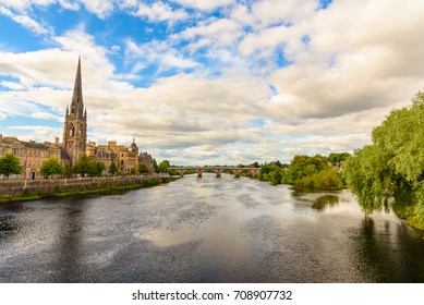 View of the city of Perth in Scotland