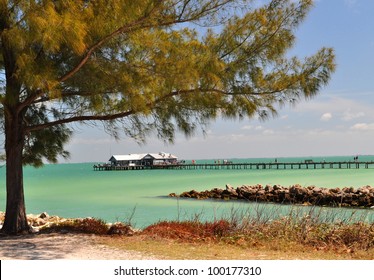 View Of The City Pier From The Beach, Anna Maria Island, Florida