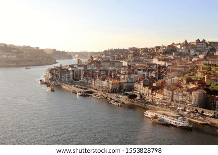 Image, Stock Photo Douro and old town of Porto