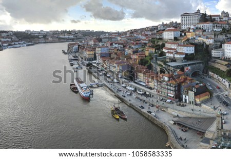 Similar – Image, Stock Photo Douro and old town of Porto