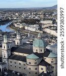 The view of the city from Salzburg Castle is worth watching . city ​​of mozart