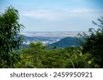 View of the city of Santa Maria RS Brasil from the Itaara viewpoint. Cities in the central region. Santa Maria RS.