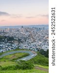 View of the city from Twin Peaks, San Francisco, California, United States of America, North America