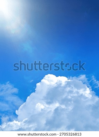 a view of a clear, cloudy sky during the day with cinematic lighting