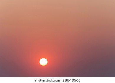 View Of Clear Morning Sky With Rising Sun