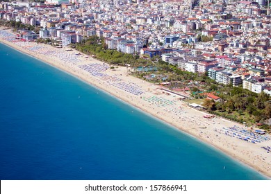 View of the Cleopatra beach in Alanya